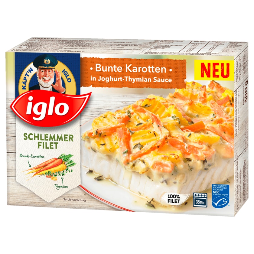 Iglo MSC Schlemmer Filet Bunte Karotten 380g